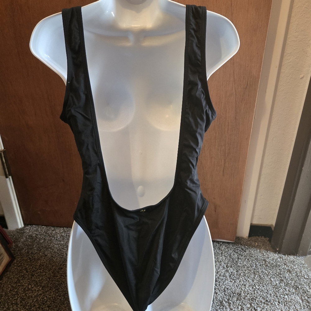 Juicy Couture black label NWT brazilian one piece bathing suit szL - Picture 4 of 9